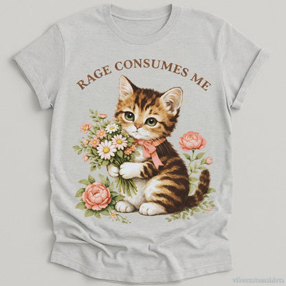 T-Shirt Sport Grey / S Rage Consumes Me Kitty Cat Shirt