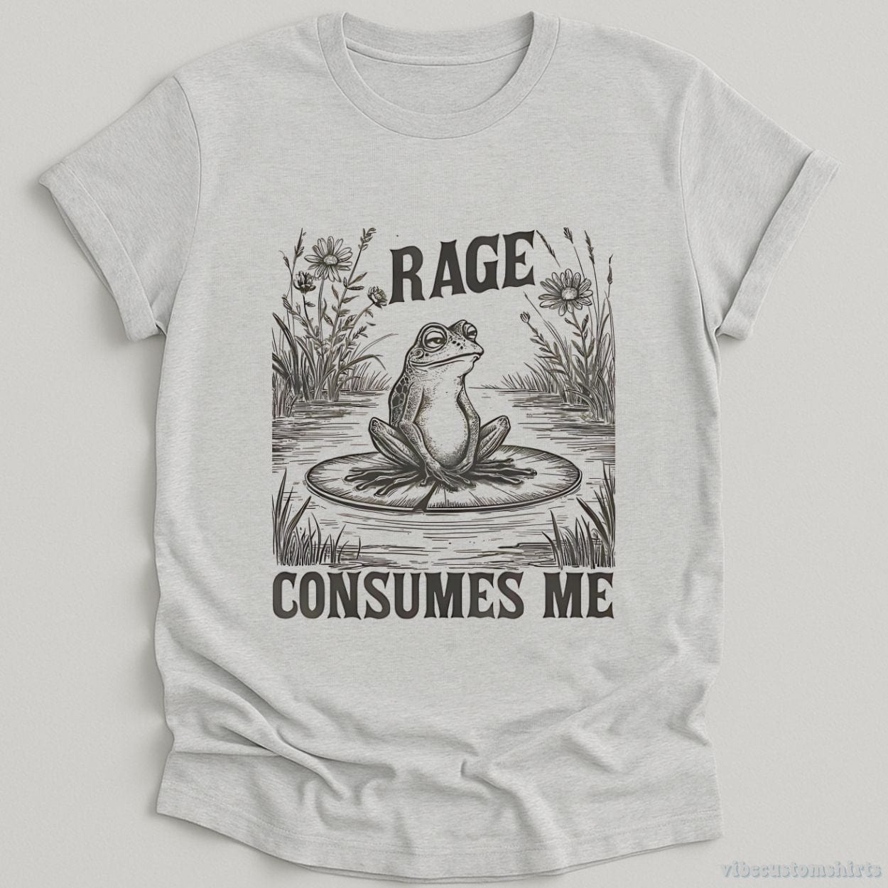 T-Shirt Sport Grey / S Rage Consumes Me Vintage Frog Shirt
