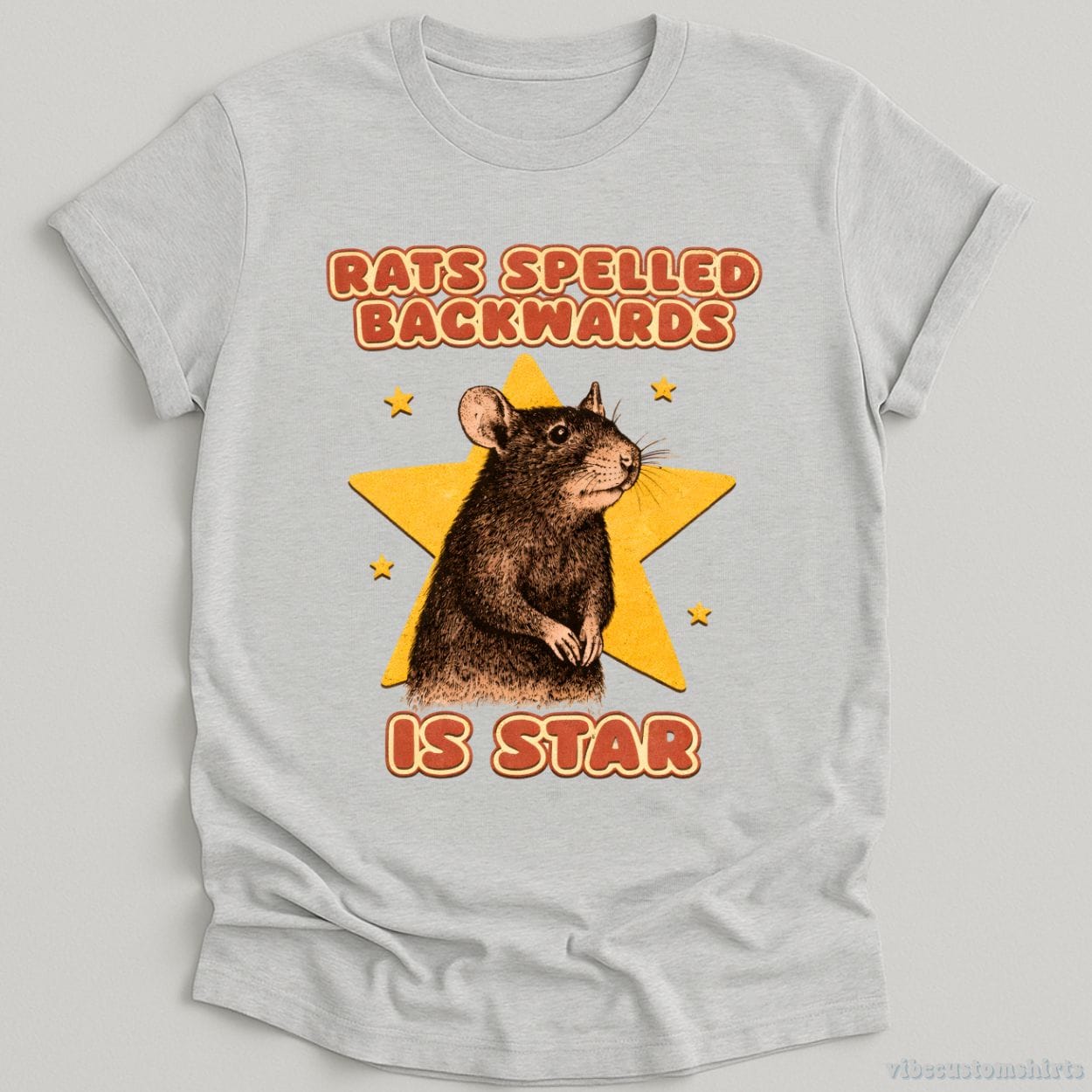 T-Shirt Sport Grey / S Rats Spelled Backwards is Star Funny Meme Shirt