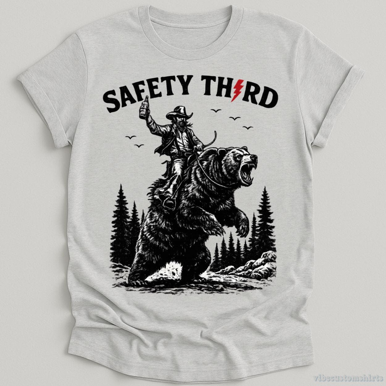 T-Shirt Sport Grey / S Safety Third Cowboy and Bear Shirt