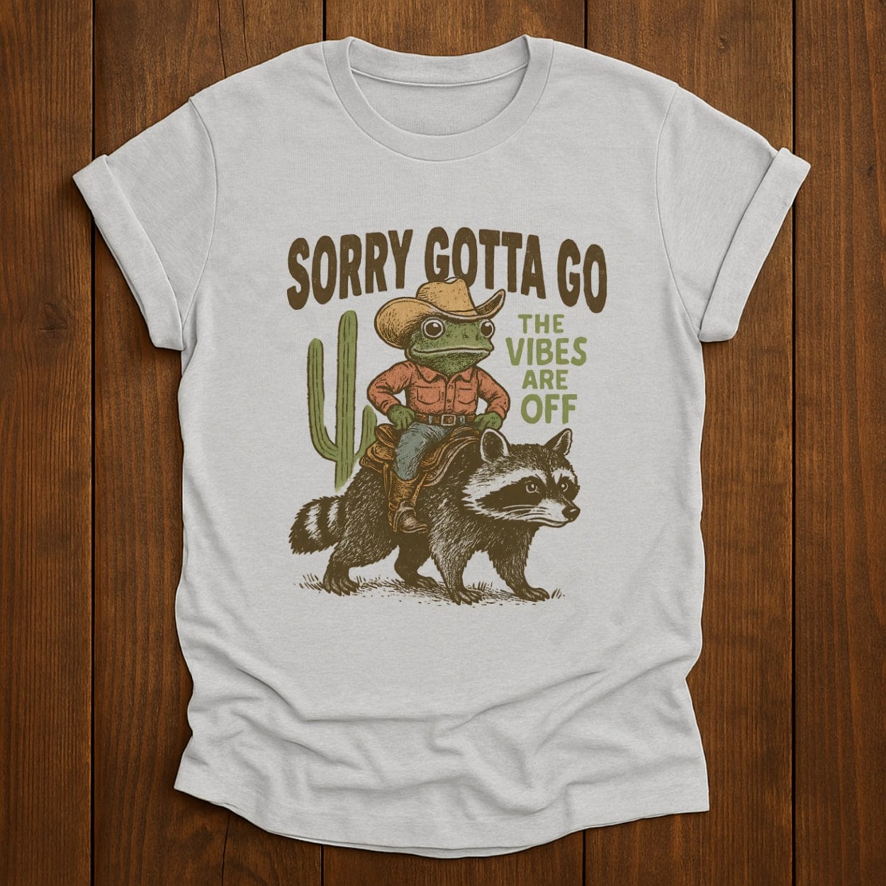 T-Shirt Sport Grey / S Sorry Gotta Go The Vibes Are Off Shirt