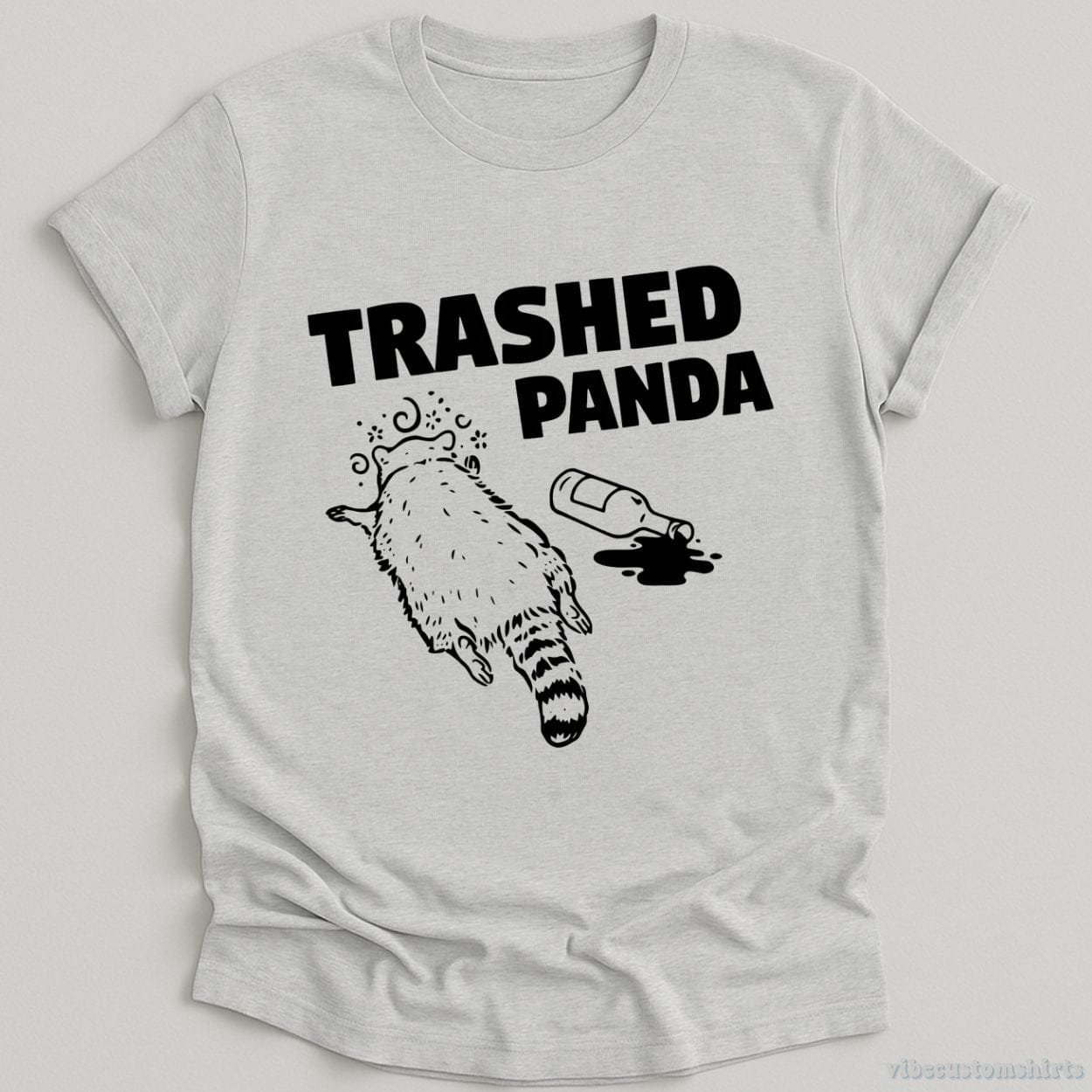 T-Shirt Sport Grey / S Trashed Panda Drunk Funny Raccoon Shirt