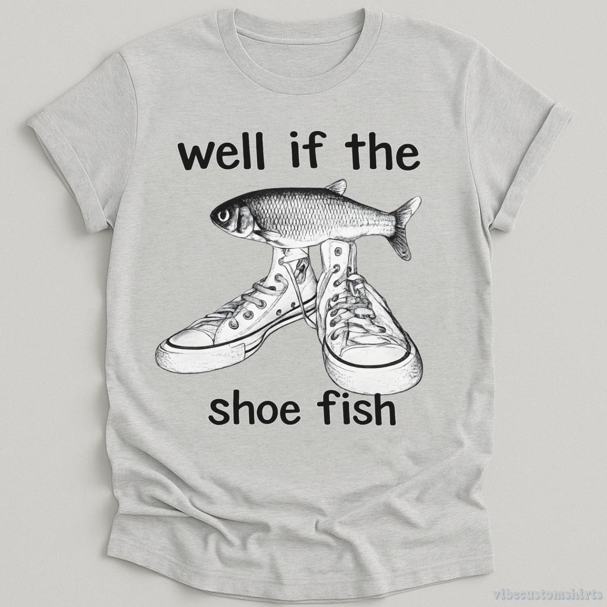 T-Shirt Sport Grey / S Well If Shoe Fish Vintage Shirt