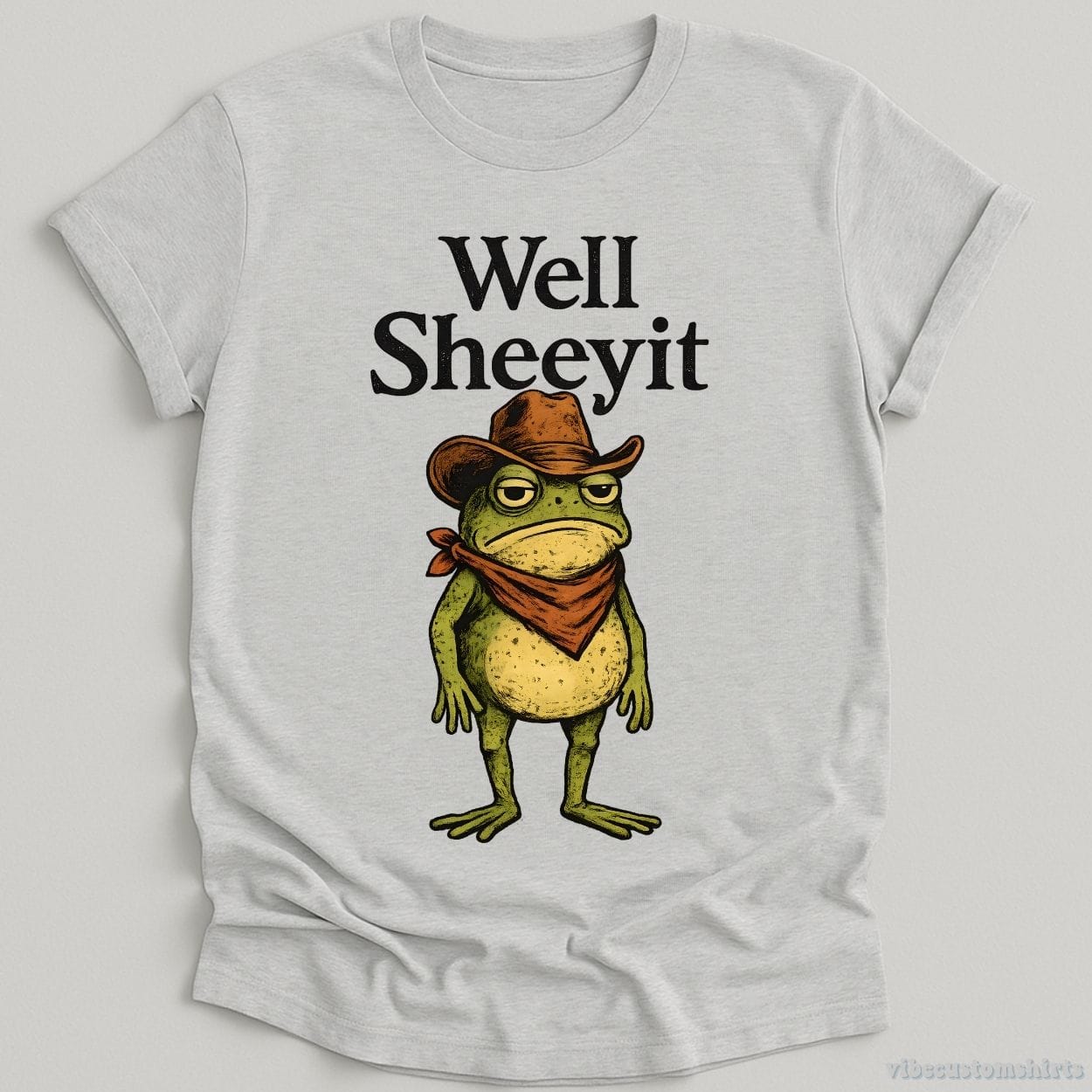 T-Shirt Sport Grey / S Well Sheeyit Cowboy Frog Shirt