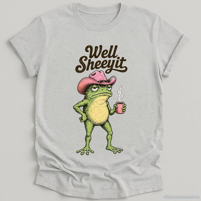 T-Shirt Sport Grey / S Well Sheeyit Pink Hat Cowboy Frog Shirt