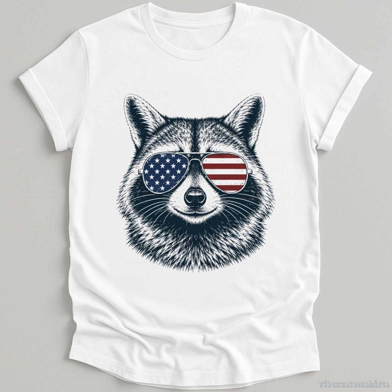 T-Shirt White / S Aviator Raccoon Shirt