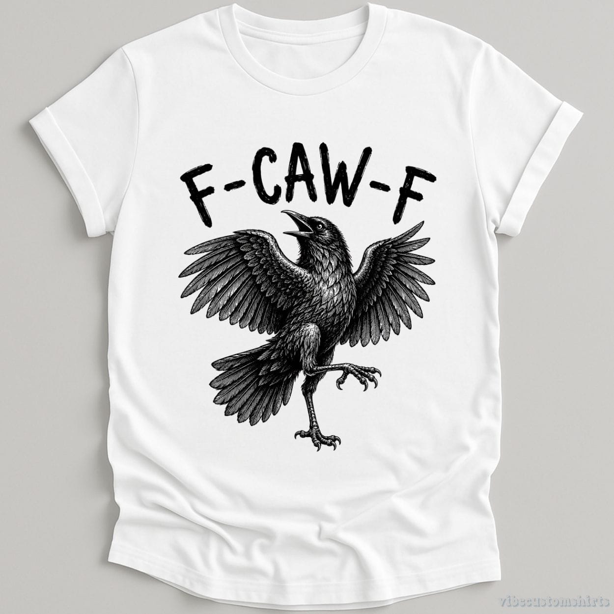 T-Shirt White / S F Caw F Black Crow Joke Shirt