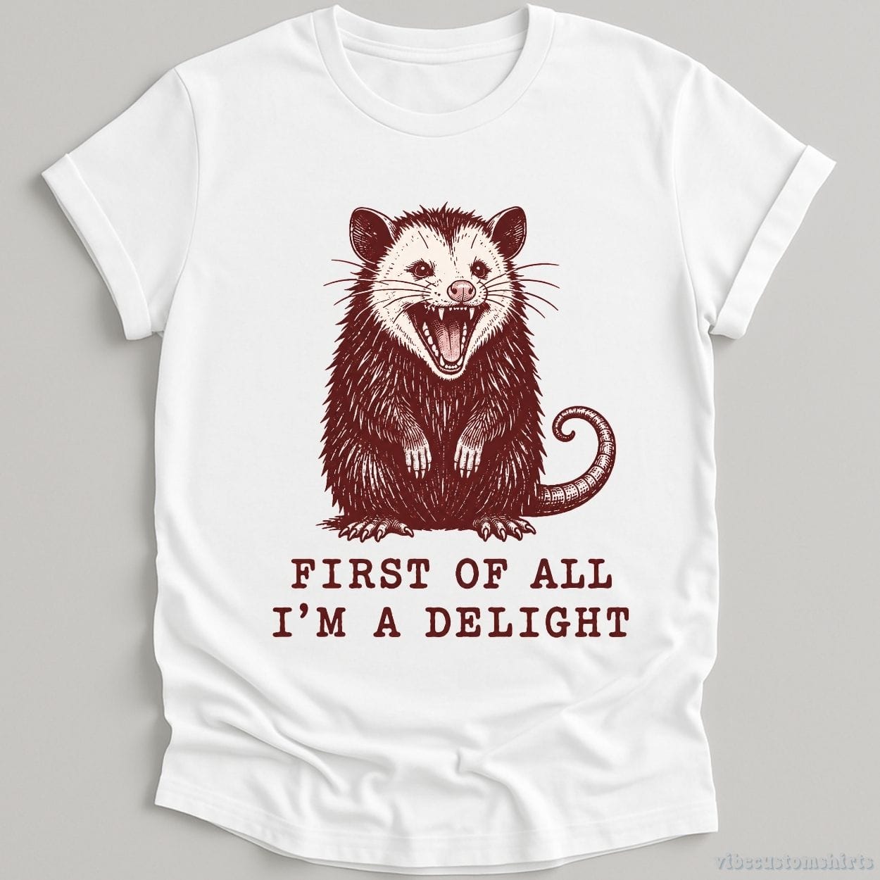 T-Shirt White / S First Of All I'm A Delight Opossum Shirt