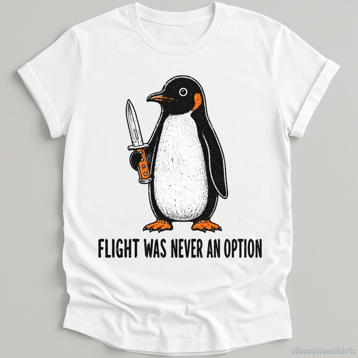 T-Shirt White / S Flight Was Never An Option Penguin Shirt