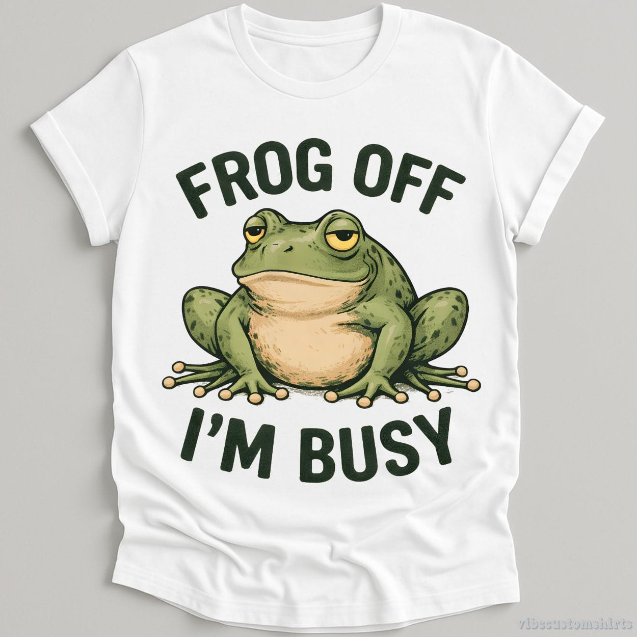 T-Shirt White / S Frog Off I'm Busy Sarcastic Frog Shirt