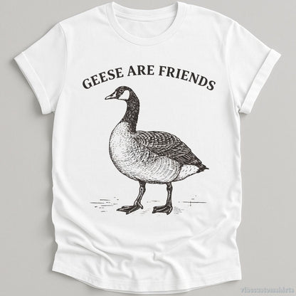 T-Shirt White / S Geese Are Friends Vintage Shirt