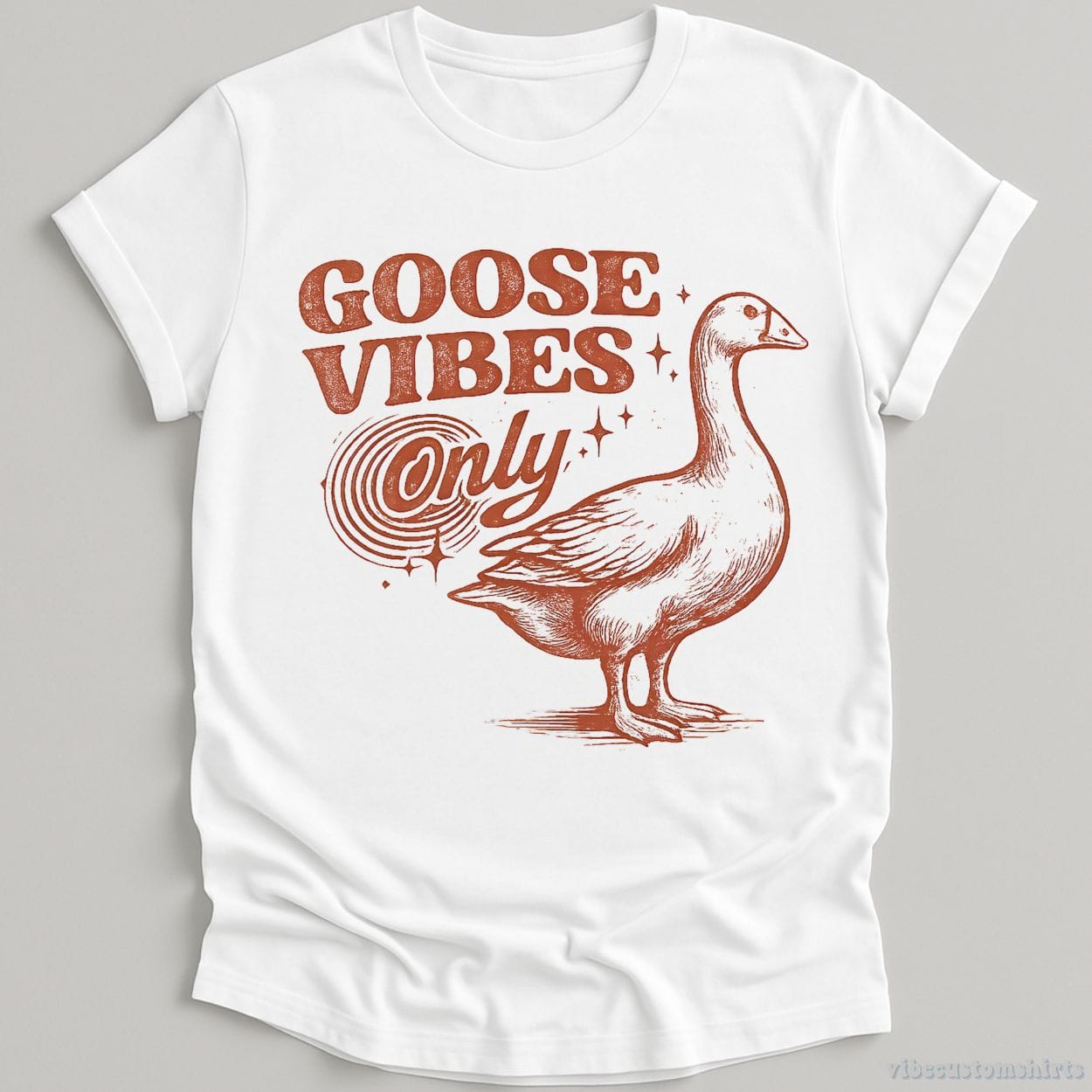 T-Shirt White / S Goose Vibes Only Retro Shirt