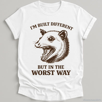 T-Shirt White / S I'm Built Different But In the Worst Way Possum Shirt