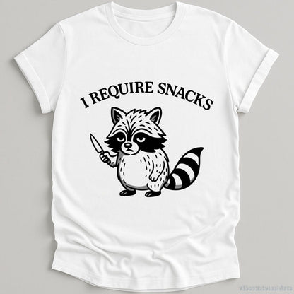 T-Shirt White / S I Require Snacks Shirt