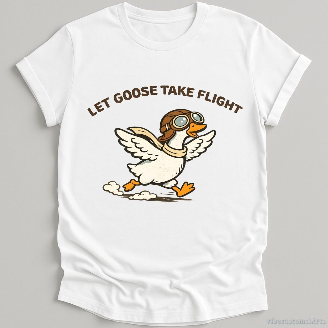 T-Shirt White / S Let Goose Take Flight Humor Shirt