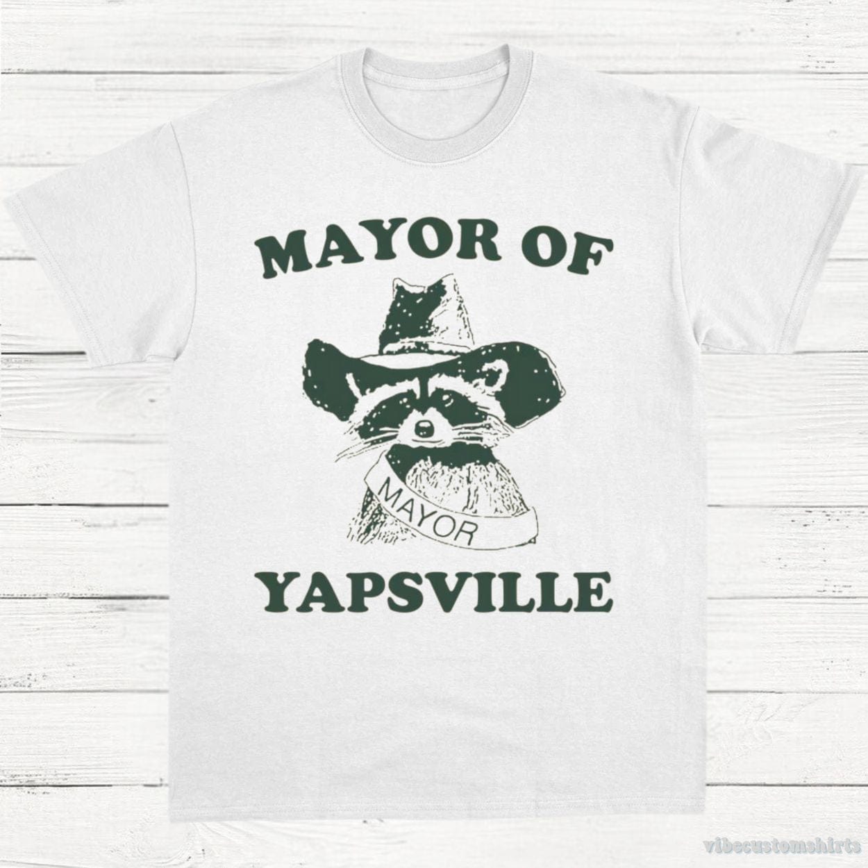 T-Shirt White / S Mayor Of Yapsville Raccoon Shirt