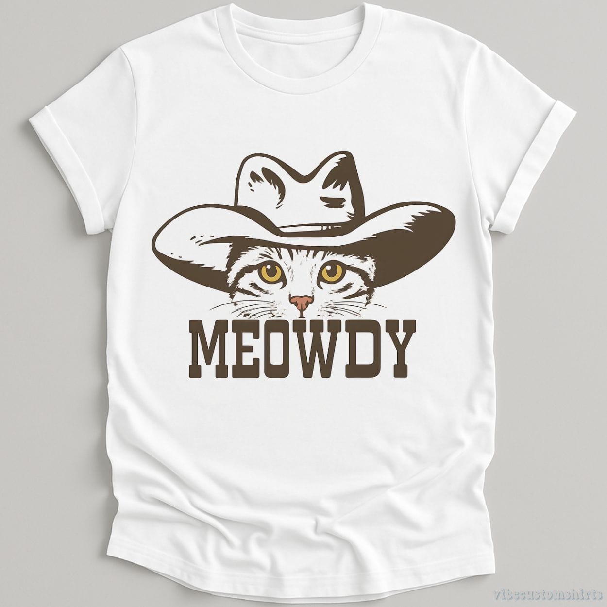 T-Shirt White / S Meowdy Cowboy Cat Shirt