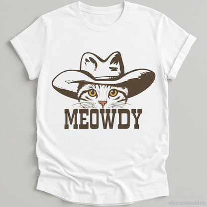 T-Shirt White / S Meowdy Cowboy Cat Shirt