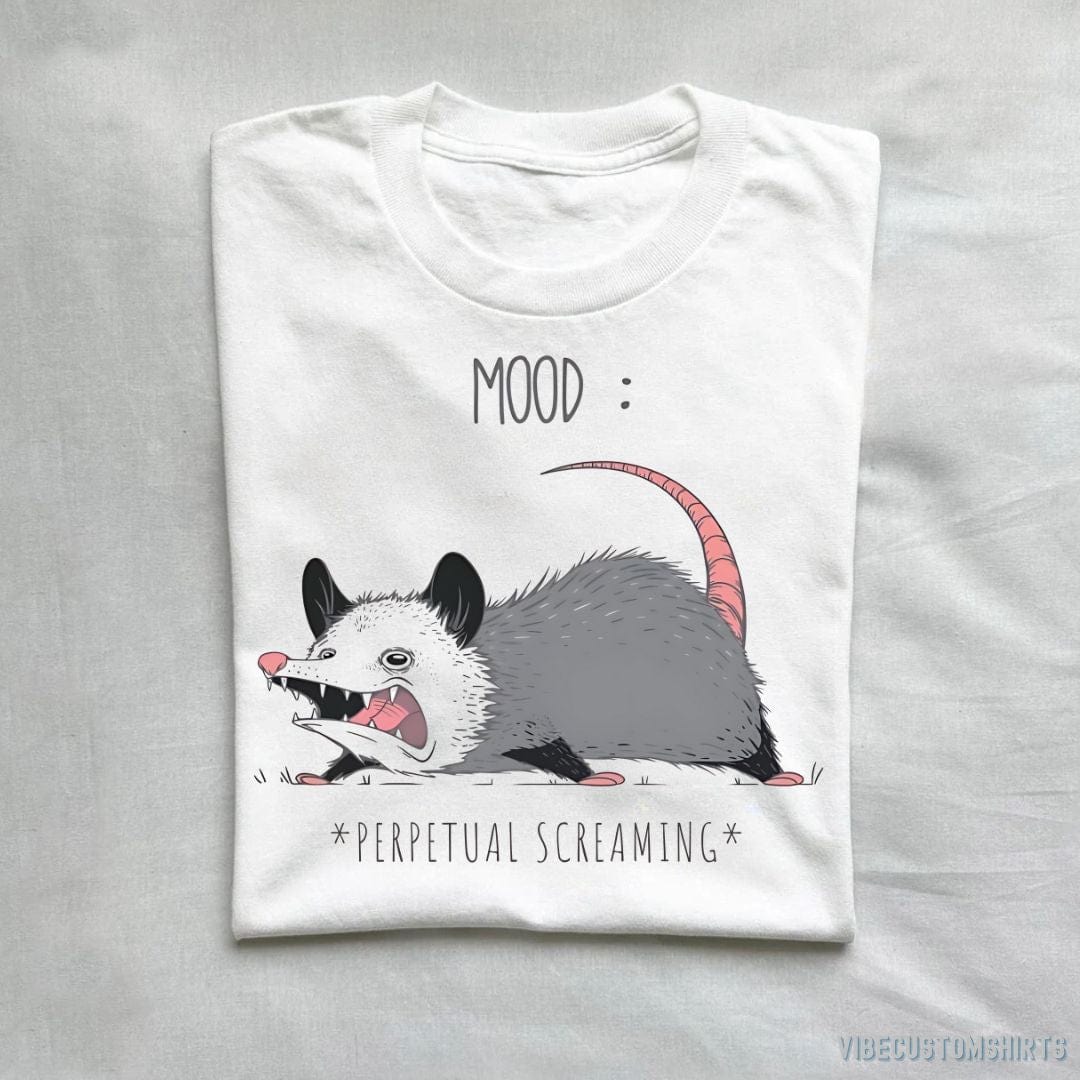 T-Shirt White / S Mood Perpetual Screaming Possum T-Shirt