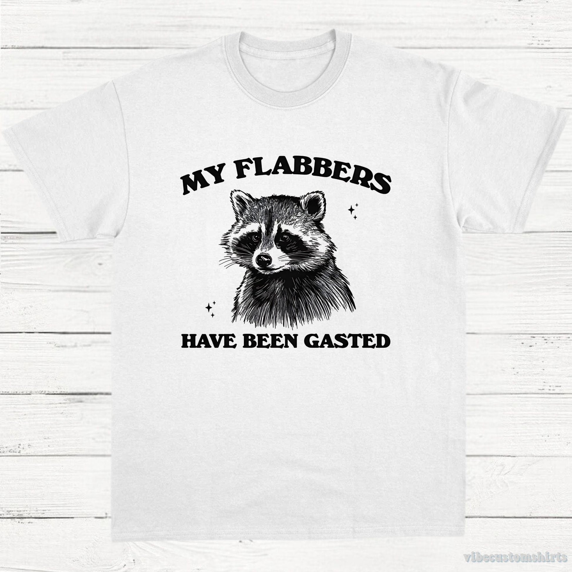 T-Shirt White / S My Flabbers Have Been Gasted Raccoon Meme Shirt