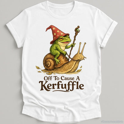 T-Shirt White / S Off To Cause A Kerfuffle Frog And Snail Shirt