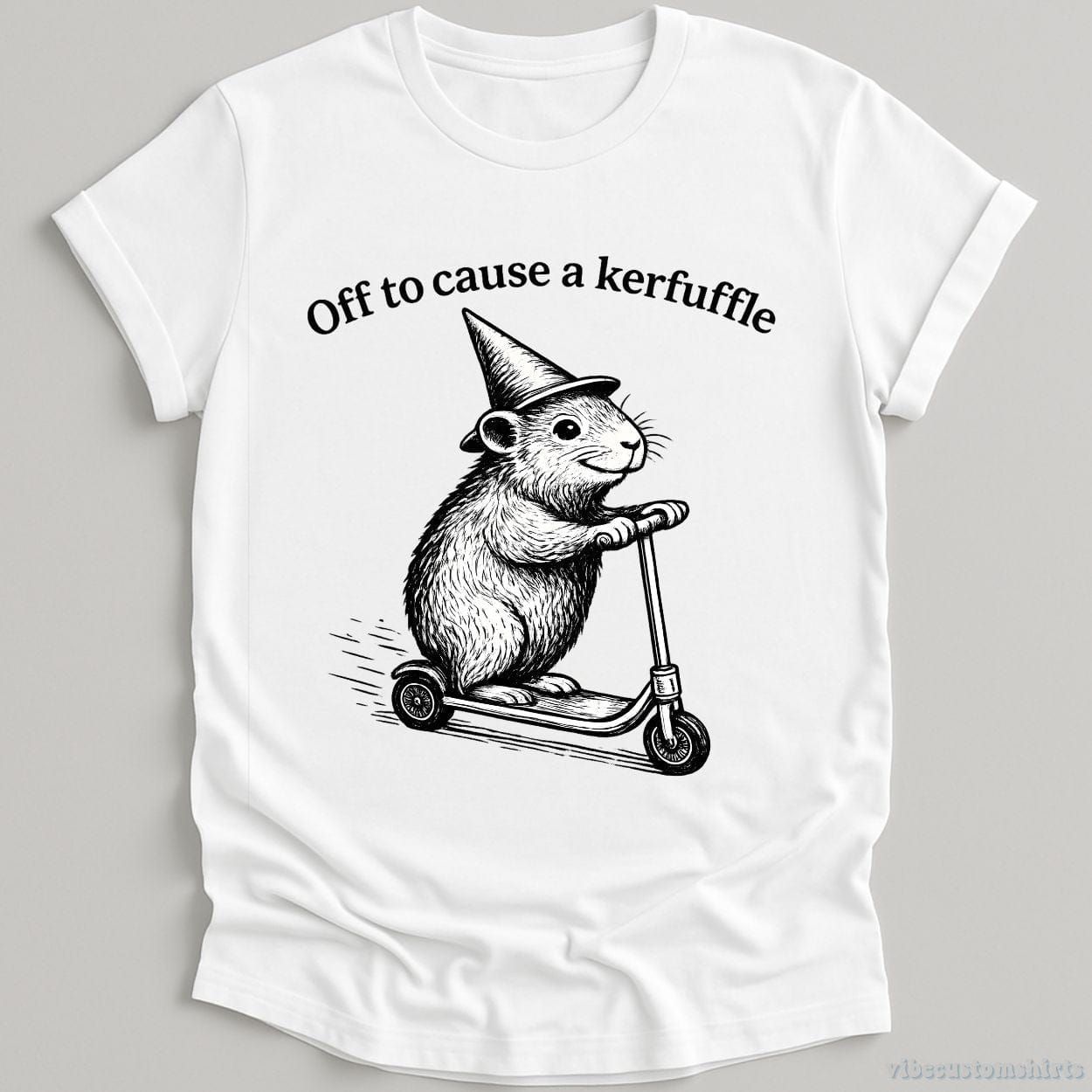 T-Shirt White / S Off To Cause A Kerfuffle Groundhog Shirt