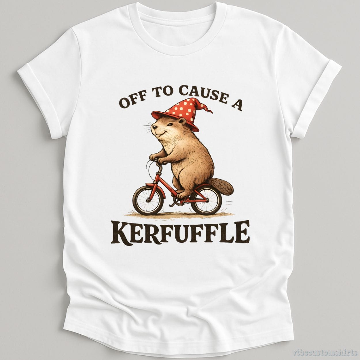 T-Shirt White / S Off to Cause a Kerfuffle Vintage Beaver Shirt