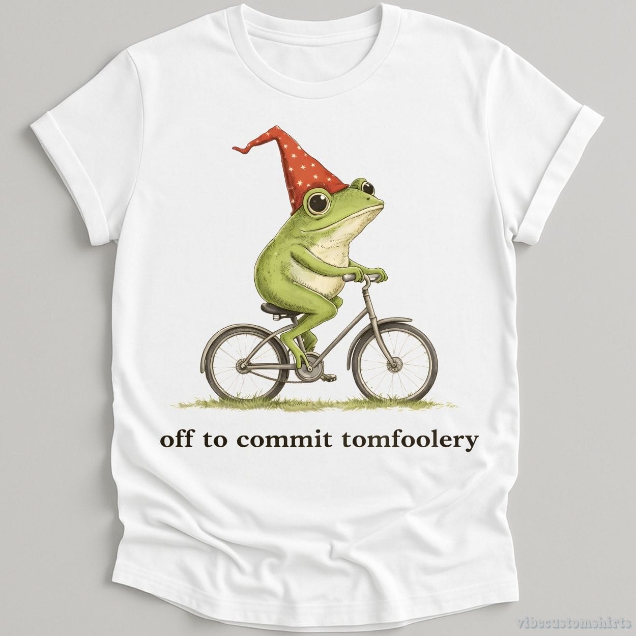 T-Shirt White / S Off To Commit Tomfoolery Funny Wizard Frog Shirt