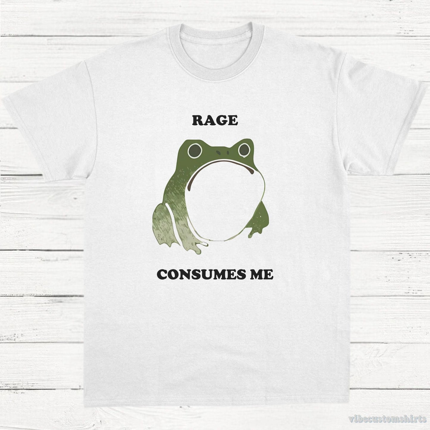 T-Shirt White / S Rage Consumes Me Funny Frog  Shirt