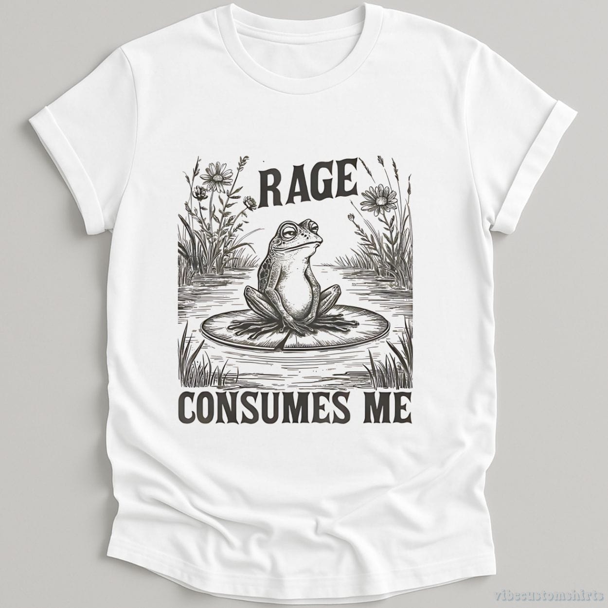 T-Shirt White / S Rage Consumes Me Vintage Frog Shirt