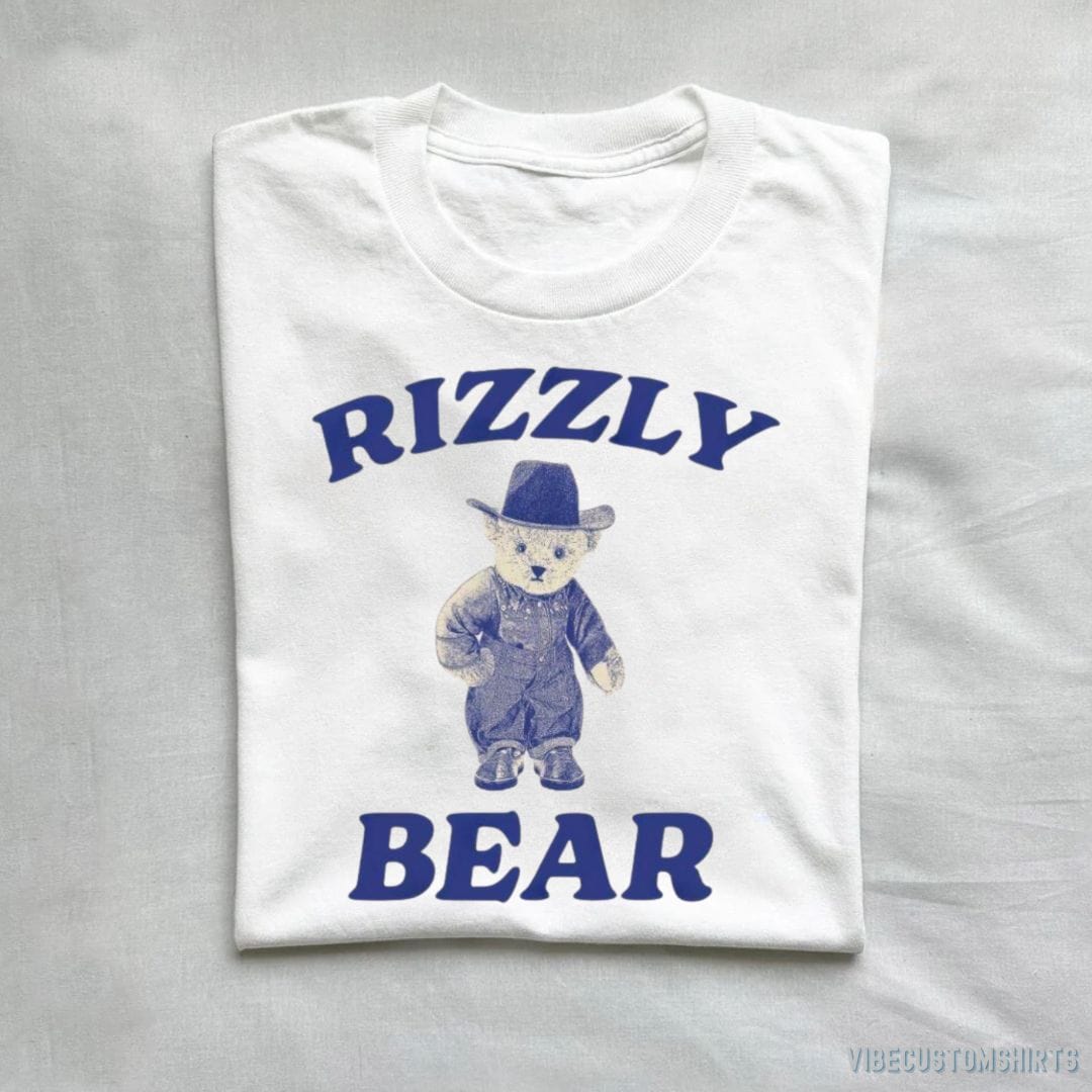 T-Shirt White / S Rizzly Bear Funny Bear Meme T-Shirt