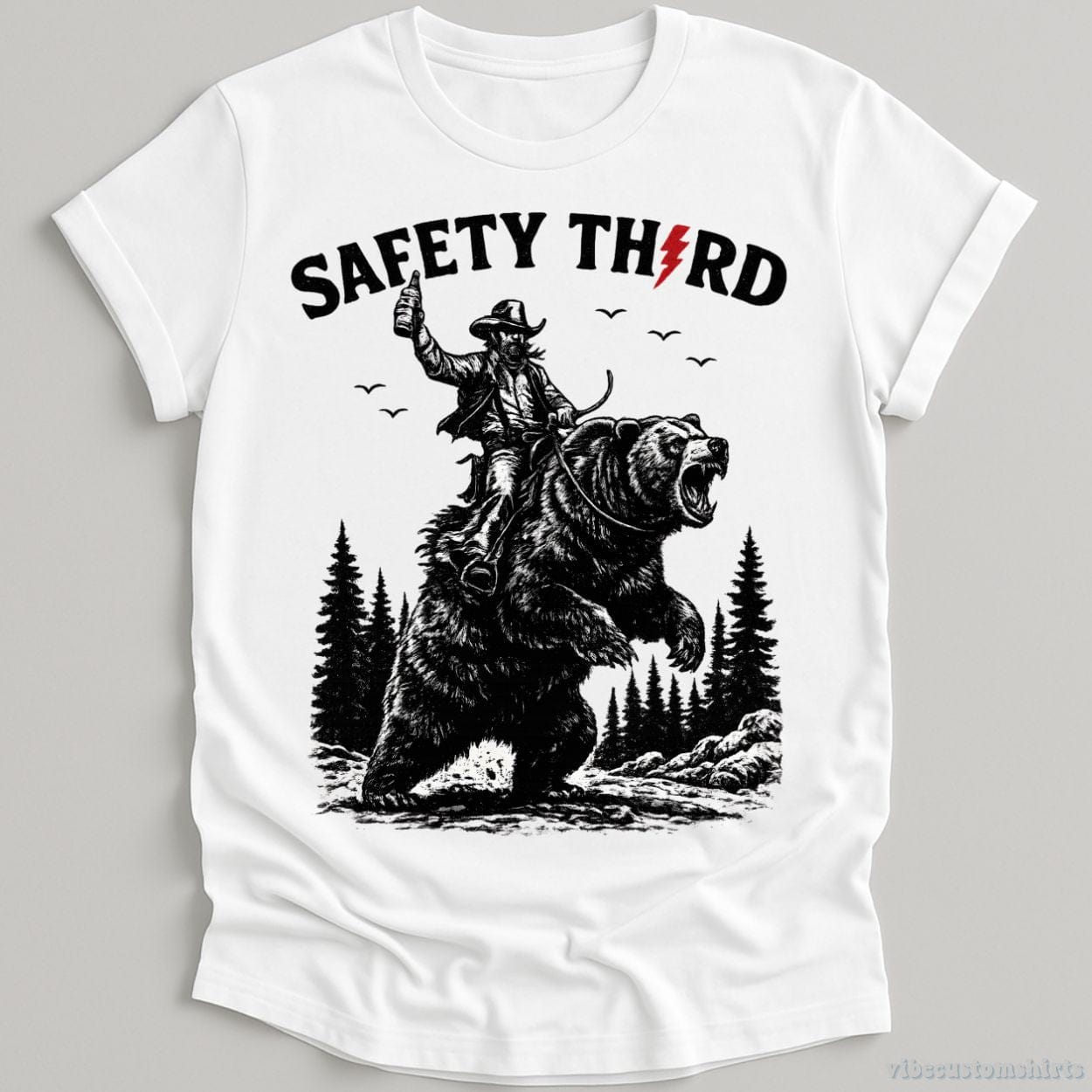 T-Shirt White / S Safety Third Cowboy and Bear Shirt