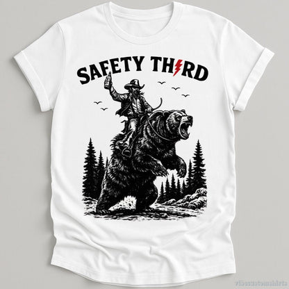 T-Shirt White / S Safety Third Cowboy and Bear Shirt