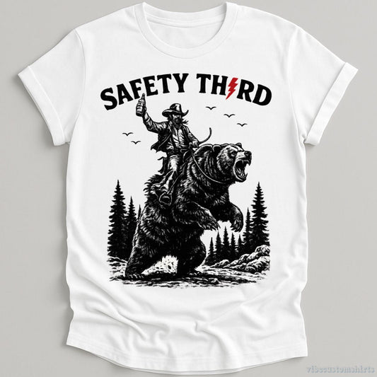 T-Shirt White / S Safety Third Cowboy and Bear Shirt