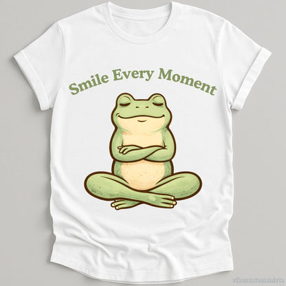 T-Shirt White / S Smile Every Moment Cute Frog Shirt
