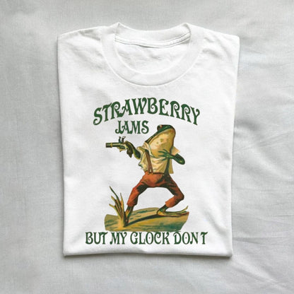 T-Shirt White / S Strawberry Jams But My Glock Don't T-Shirt