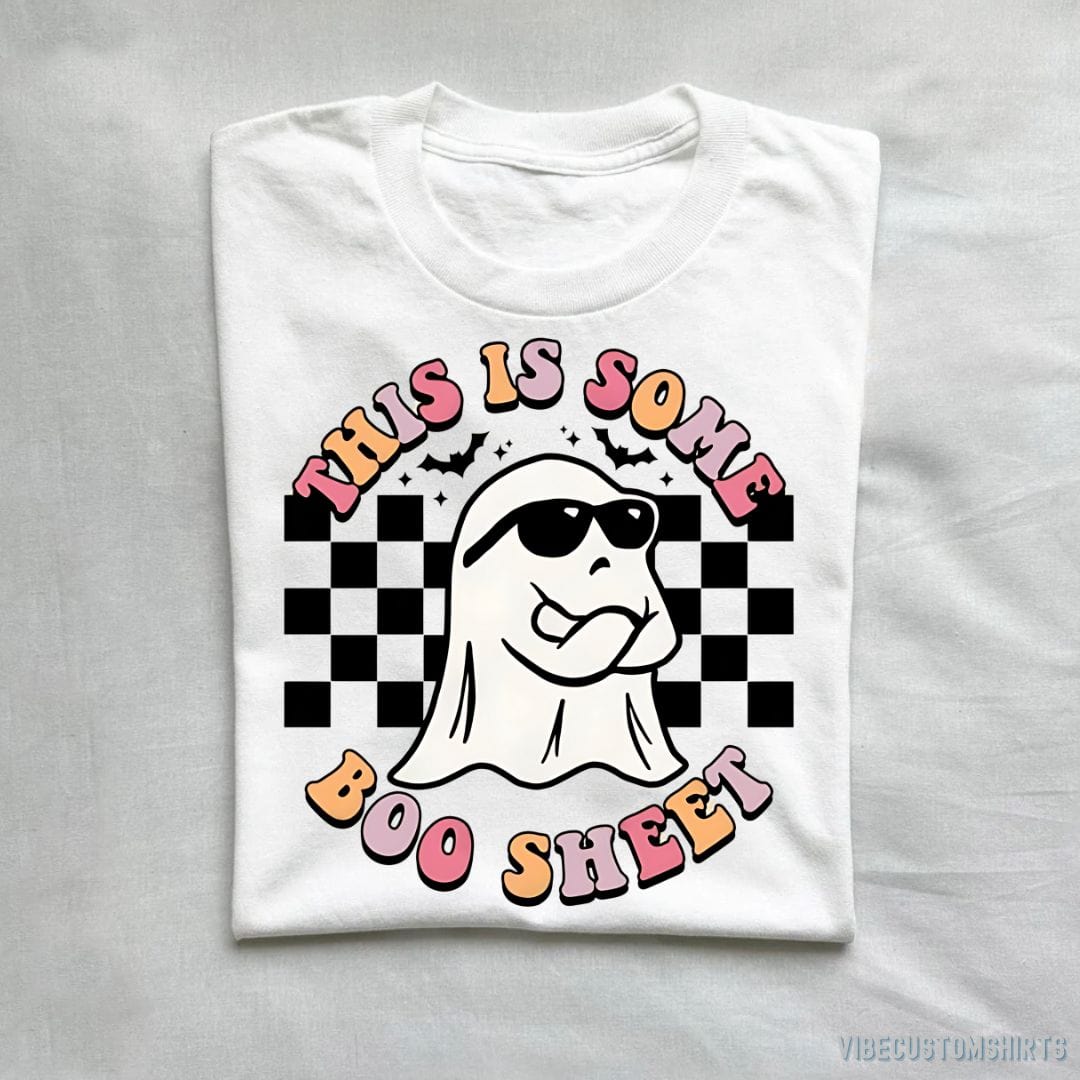 T-Shirt White / S This Is Some Boo Sheet Retro Halloween Shirt