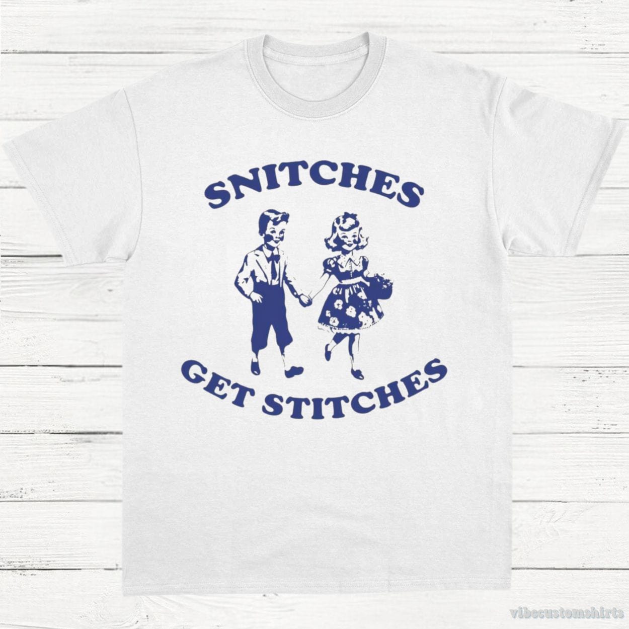 T-Shirt White / S Vintage Snitches Get Stitches Shirt