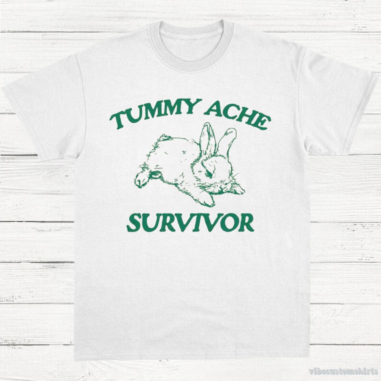 T-Shirt White / S Vintage Tummy Ache Survivor Shirt